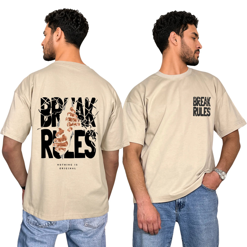 Break Rules Oversized Unisex Cotton T-Shirt