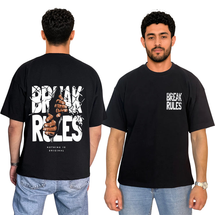 Break Rules Oversized Unisex Cotton T-Shirt