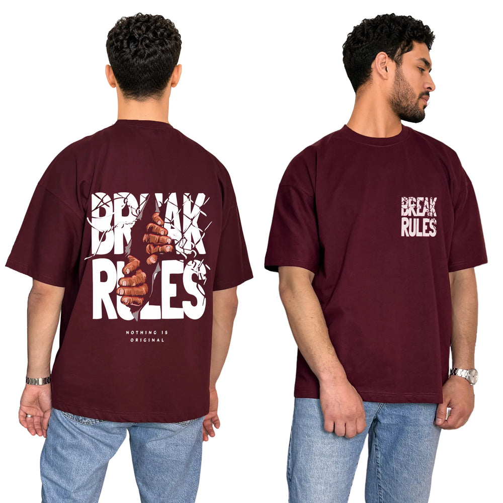 Break Rules Oversized Unisex Cotton T-Shirt