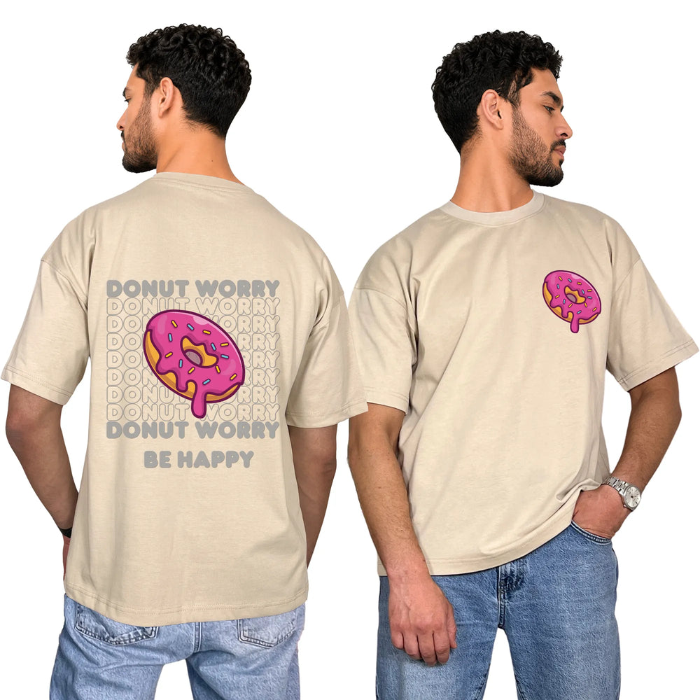 Donut Worry Oversized Unisex Cotton T-Shirt