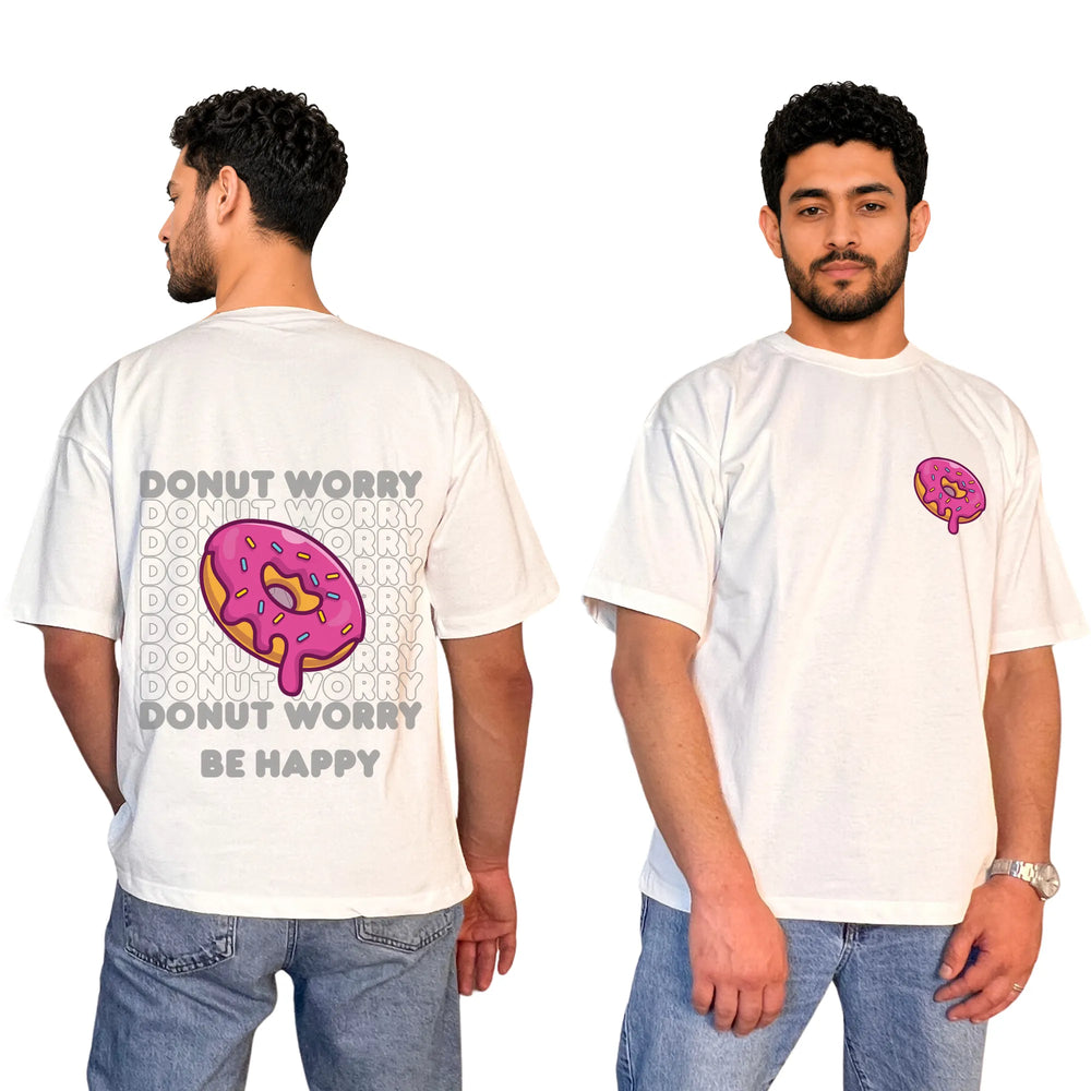 Donut Worry Oversized Unisex Cotton T-Shirt