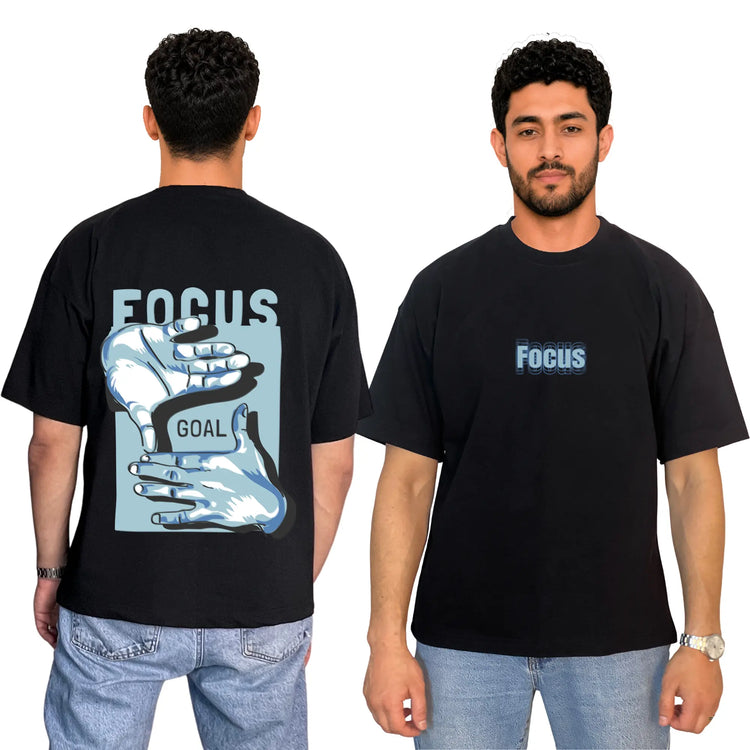 Focus Oversized Unisex Cotton T-Shirt