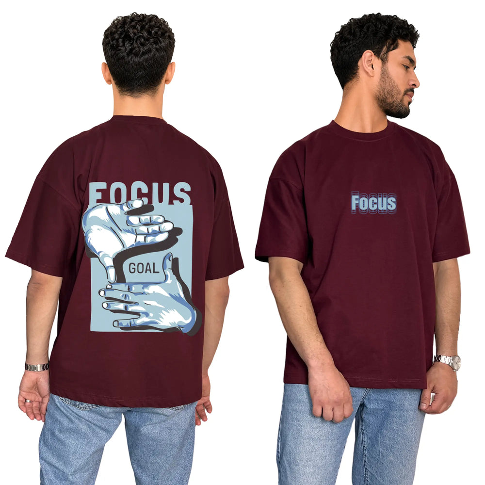 Focus Oversized Unisex Cotton T-Shirt