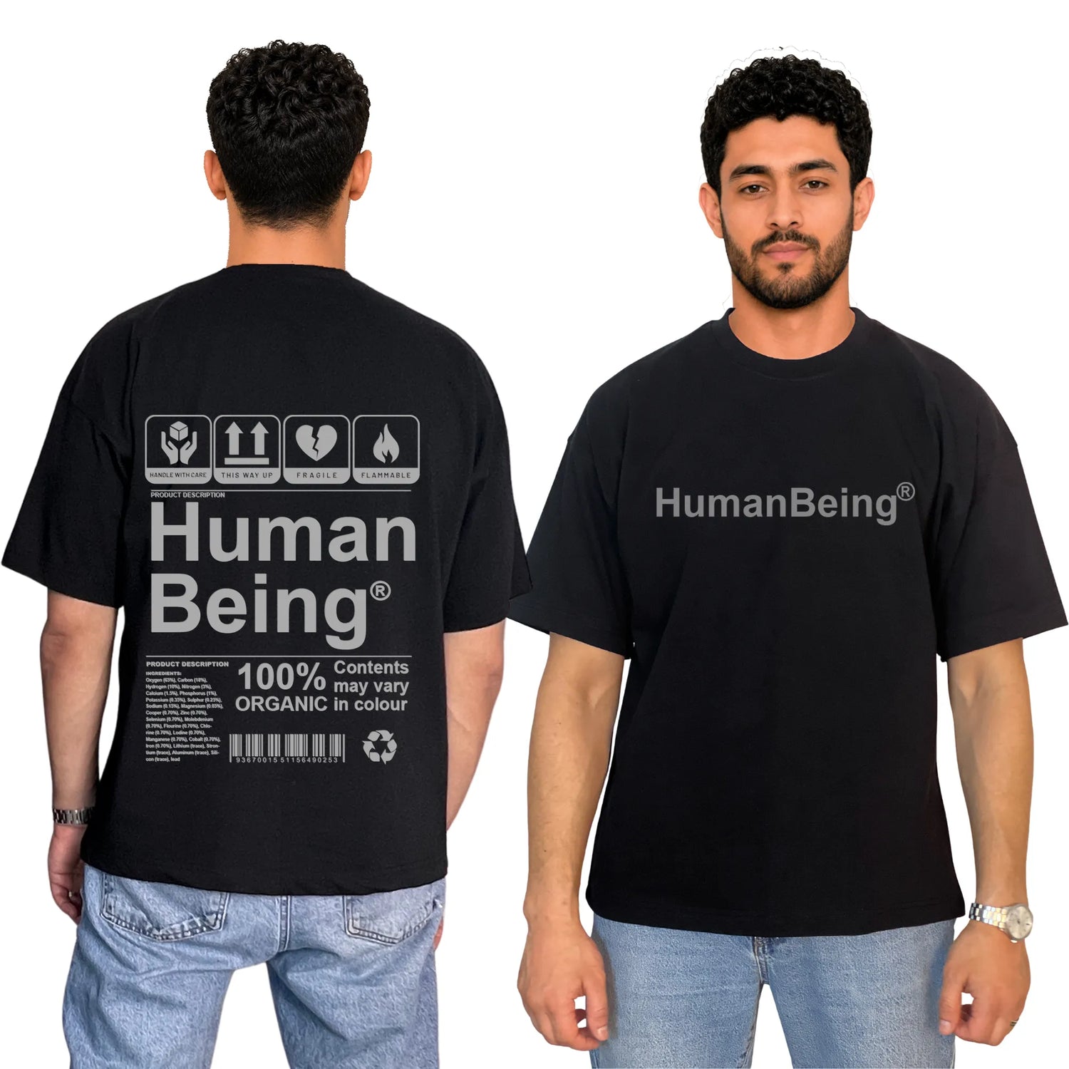 Human Being Oversized Unisex Cotton T-Shirt