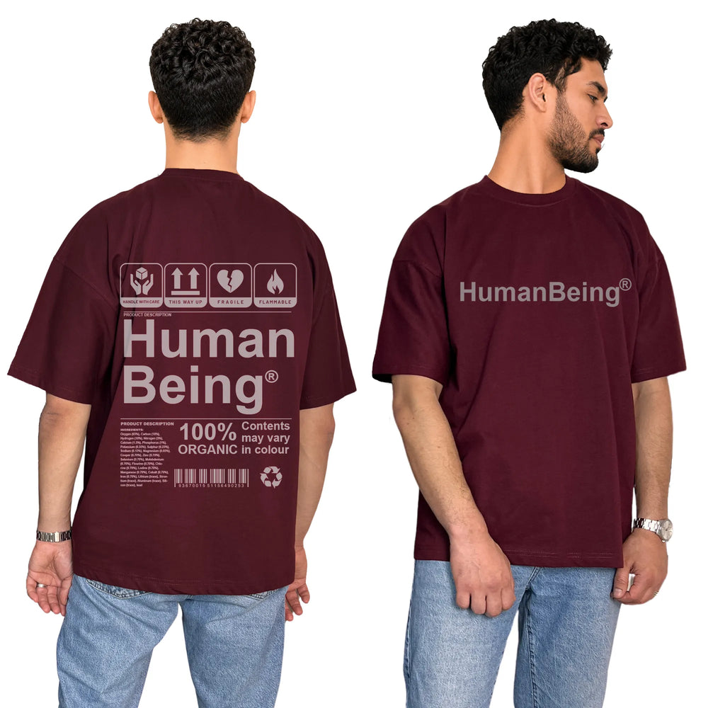 Human Being Oversized Unisex Cotton T-Shirt