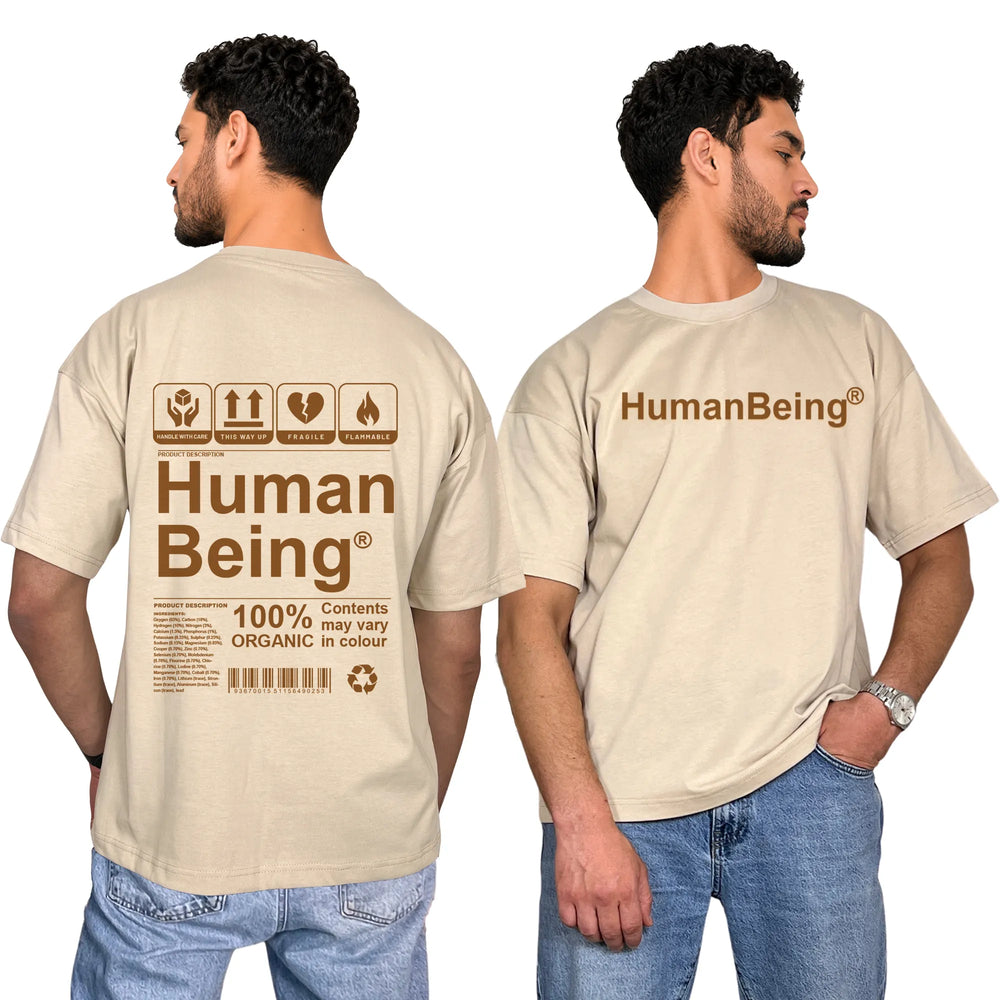 Human Being Oversized Unisex Cotton T-Shirt