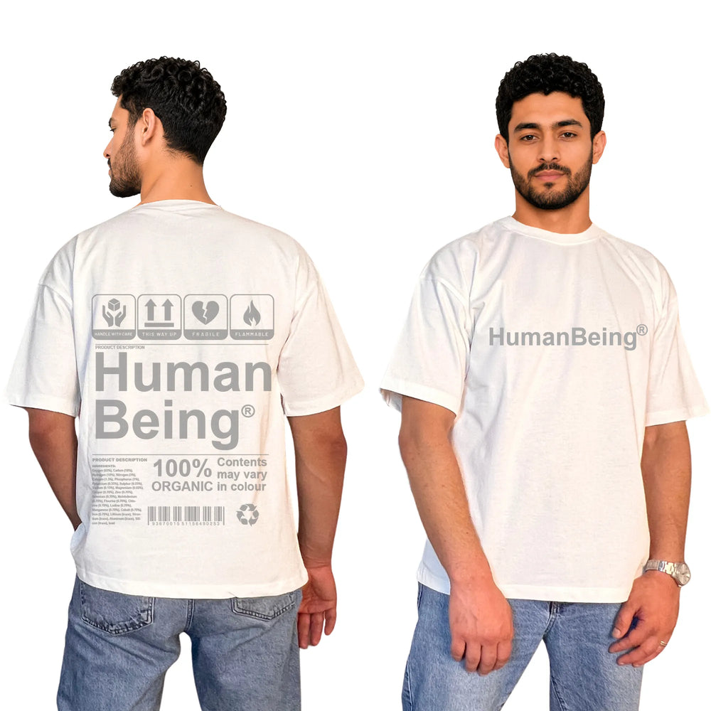 Human Being Oversized Unisex Cotton T-Shirt
