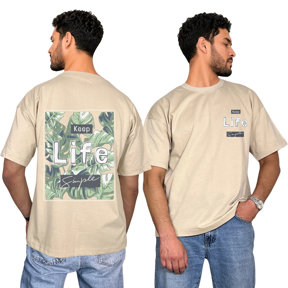 Keep Life Simple Oversized Unisex Cotton T-Shirt