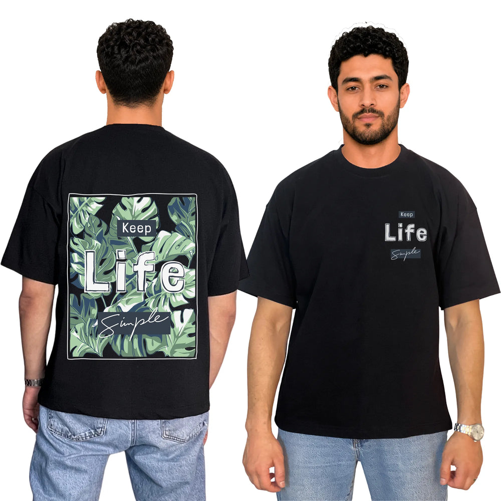Keep Life Simple Oversized Unisex Cotton T-Shirt
