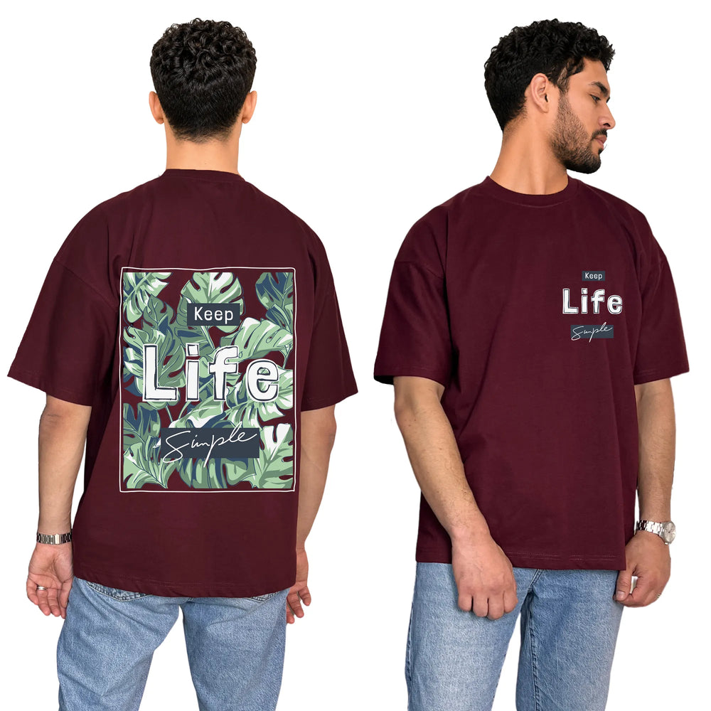 Keep Life Simple Oversized Unisex Cotton T-Shirt