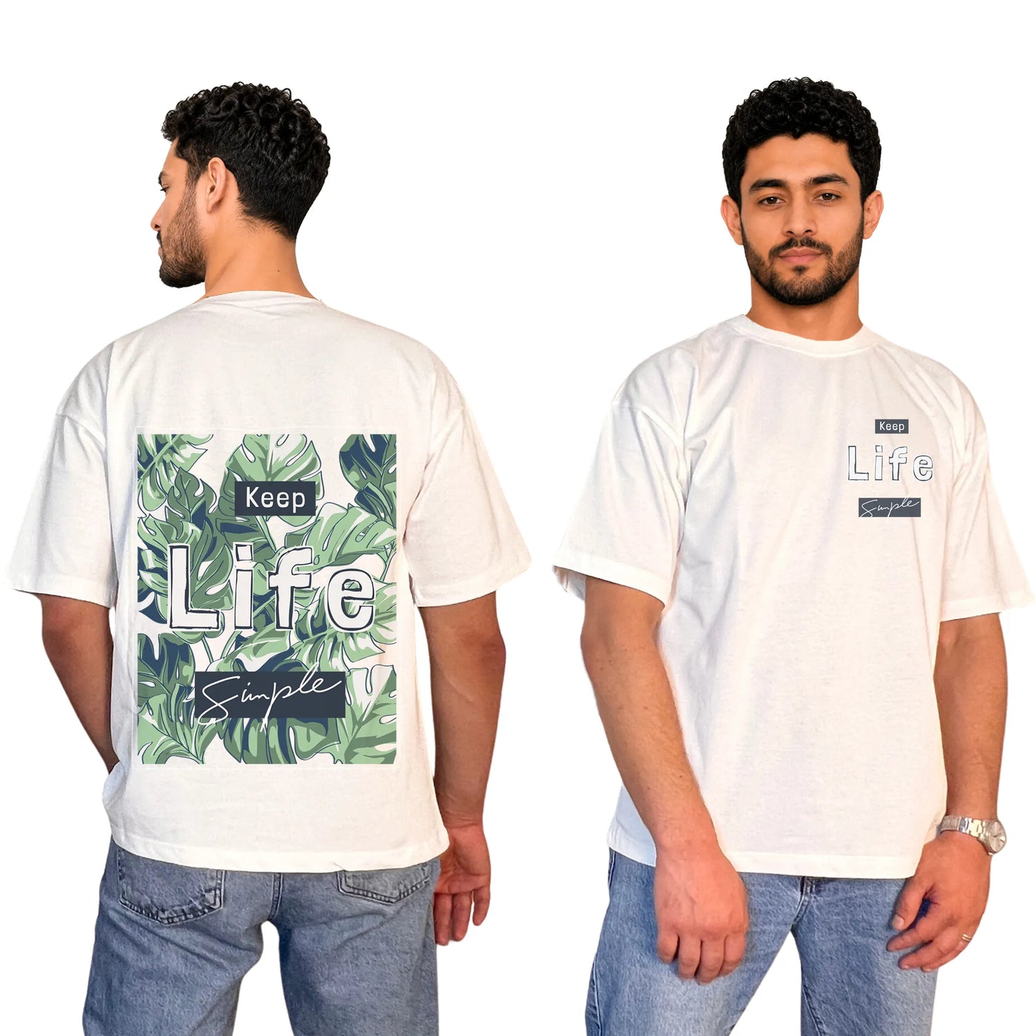 Keep Life Simple Oversized Unisex Cotton T-Shirt