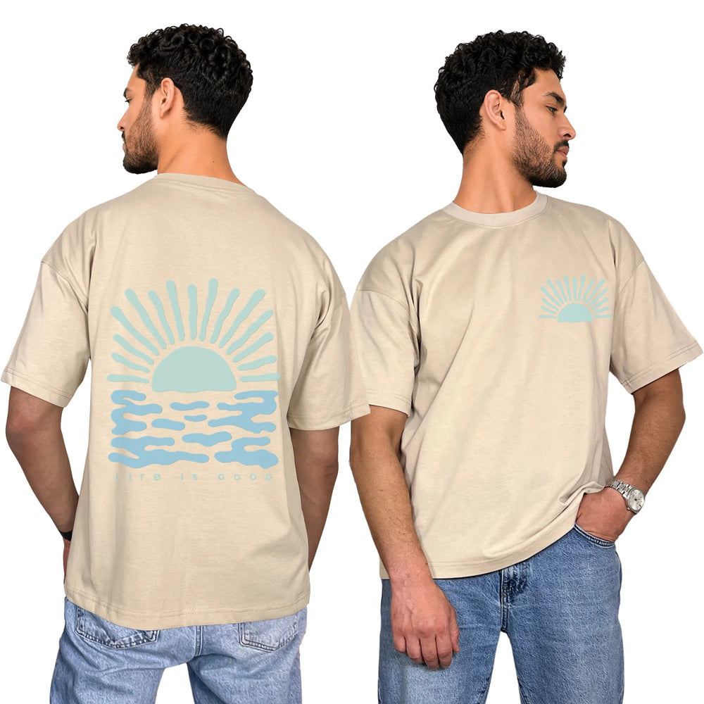 Life Is Good Oversized Unisex Cotton T-Shirt