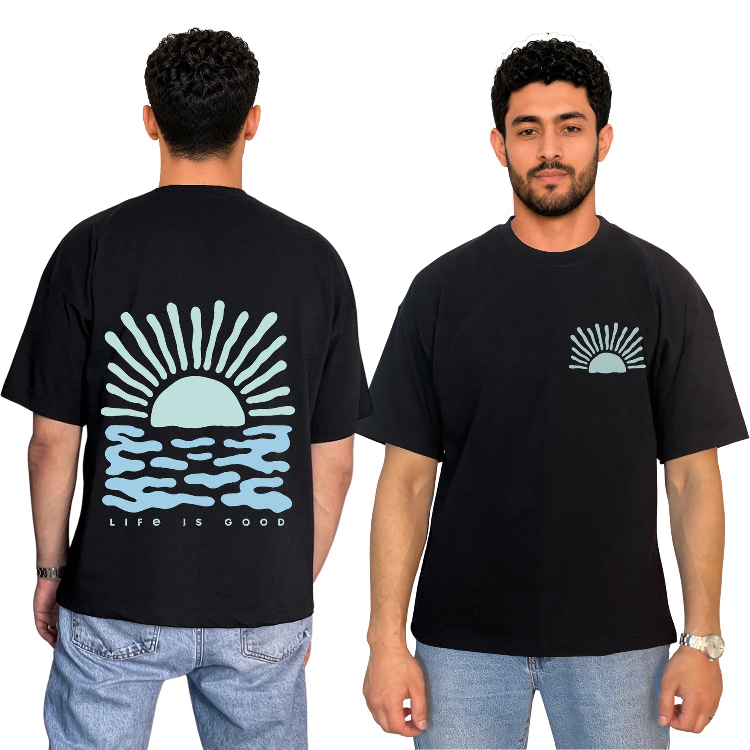 Life Is Good Oversized Unisex Cotton T-Shirt