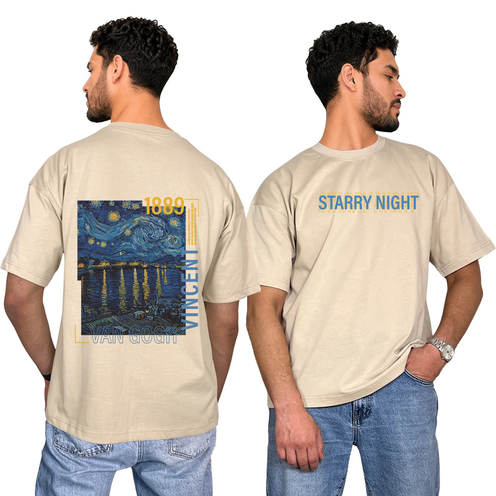 Starry Night Oversized Unisex Cotton T-Shirt