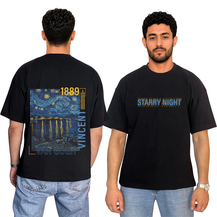 Starry Night Oversized Unisex Cotton T-Shirt