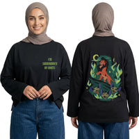 Surrounded By Idiots Long Sleeve Oversized Cotton Women T-Shirt