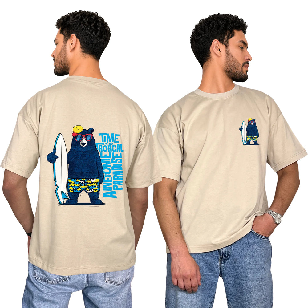 Time To Tropical Oversized Unisex Cotton T-Shirt