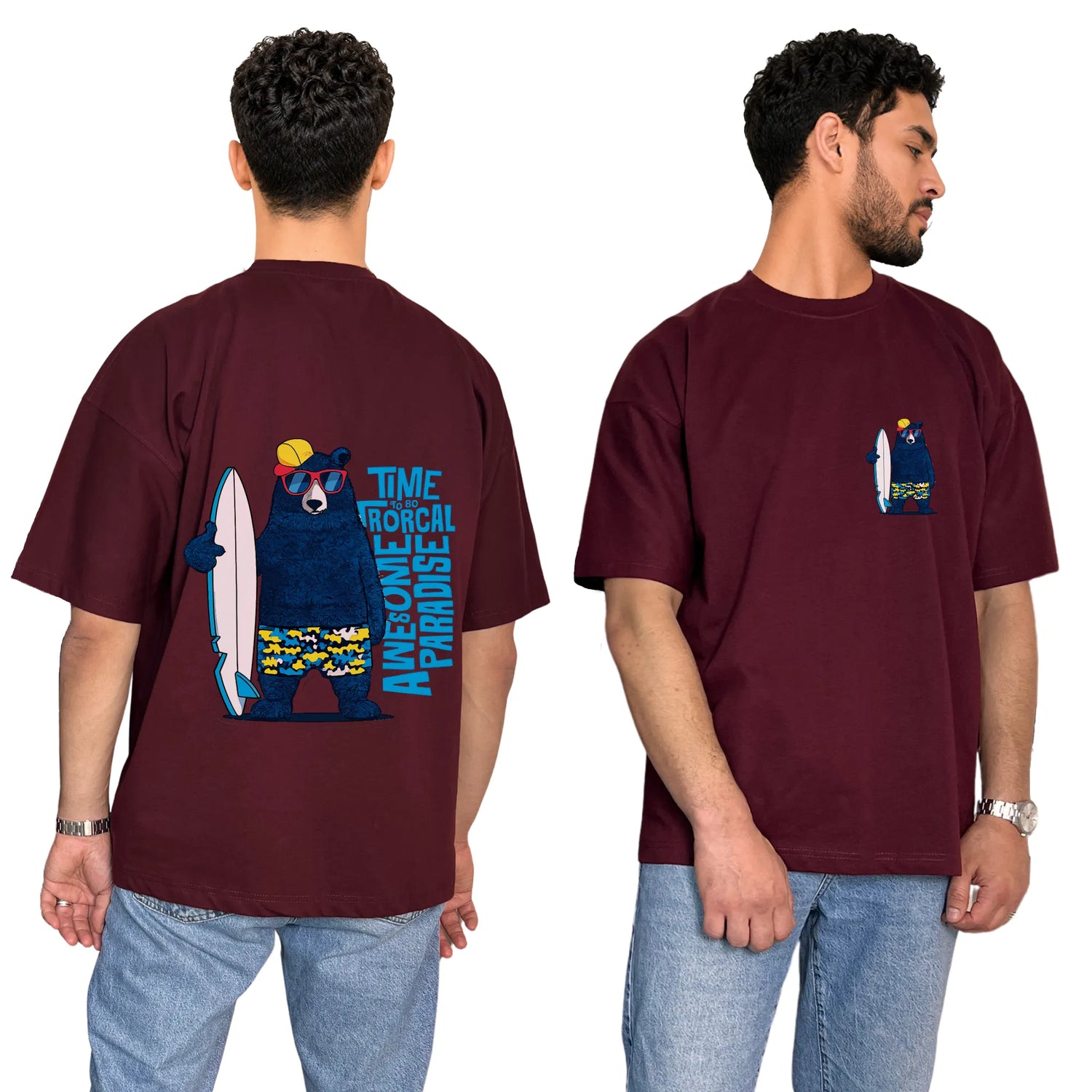 Time To Tropical Oversized Unisex Cotton T-Shirt