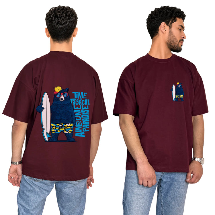 Time To Tropical Oversized Unisex Cotton T-Shirt