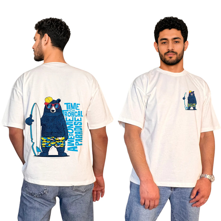 Time To Tropical Oversized Unisex Cotton T-Shirt